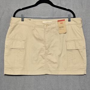 Levi's Khaki Cargo Mini Skirt